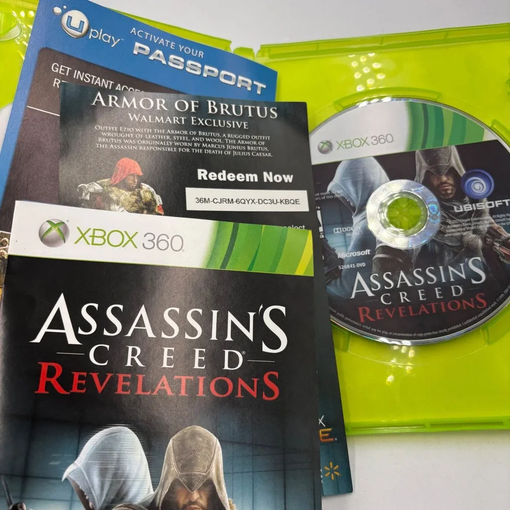 Ubisoft Assassins Creed Brotherhood Revelations Xbox‎ 360 Green Good 2 Game Lot